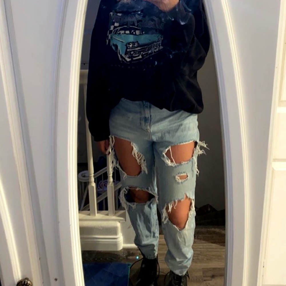 High waisted mom jeans